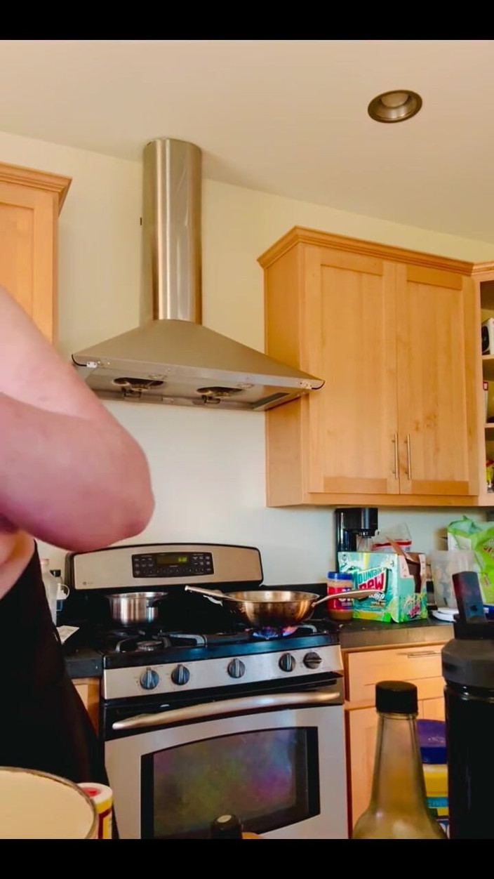 Christi Cream Cake: Topless Trans Bimbo MILF Makes Chow Mein