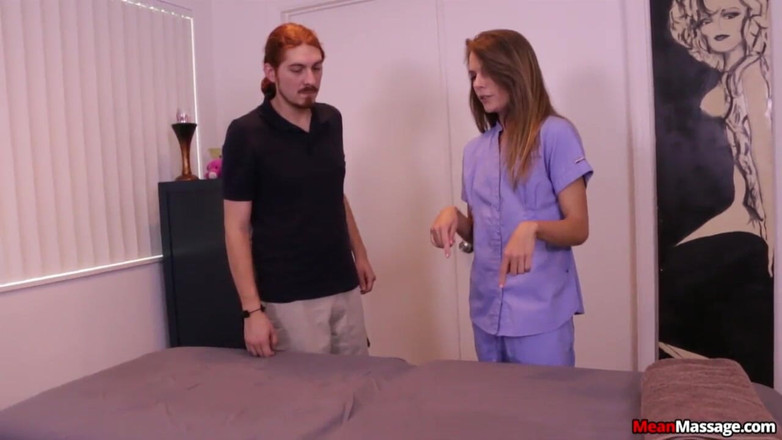 MeanMassage: Gentle Ally Gets Horny and Jerks Him off on Massage...