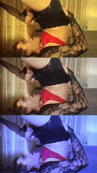 Crossdresser maminsynek Alex spust show