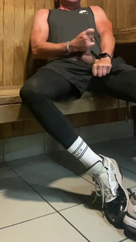 Another Load of Cum in the Sauna From Jockdad87