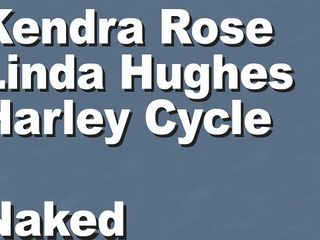 Edge Interactive Publishing: Kendra Rose和linda Hughes和Harley Cycle在户外裸体被内射