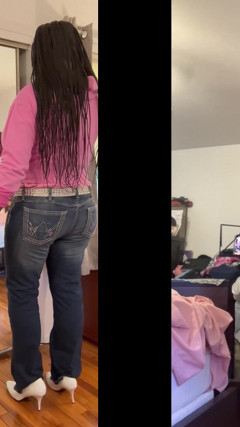 Black Chocolate Babe Danae in Low Ride Jeans