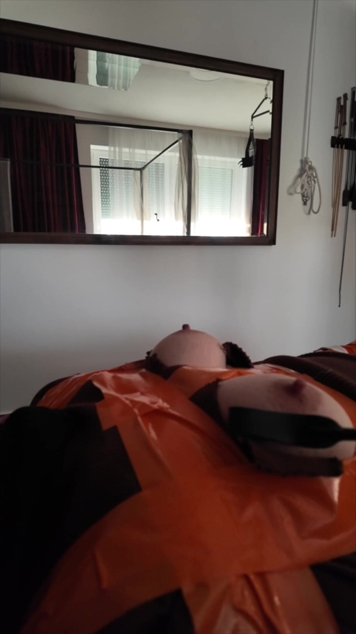 Elena917: Part 2 - Tape Bondage, Crop Spanking, Nipple BDSM, Orgasms