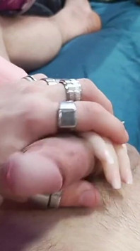 Handjob with French Manicure Fetish