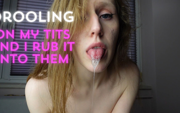 HotRedWildcat: Drooling on My Small Tits and I Rub It Into...