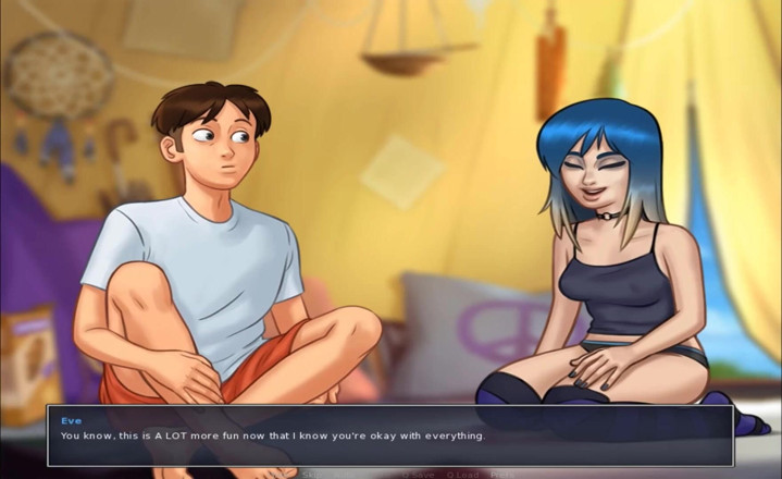 Hentai World: Summertime saga - fuck students roof night