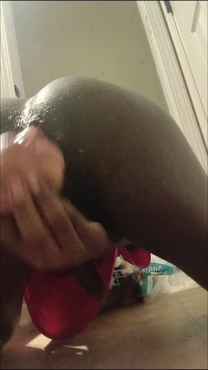 DaBlackFemboy: Thick Femboy Creaming On thick Dildo