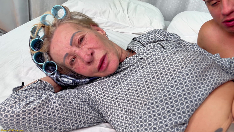 MatureToFuck: Tattooed 82 Year Old Granny Gets Dry Cunt Stretched
