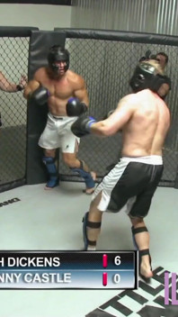 Fighter gets big tits babes pussy after winning