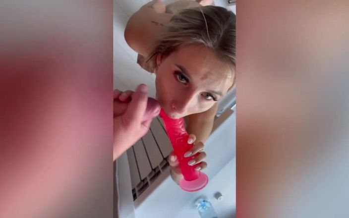 Viky one: Two Cocks in the Mouth of a Hot Blonde. Very...