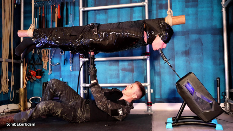 TomBakerBDSM: Suspended, Milked and Throat Fucked in Bondage 4K
