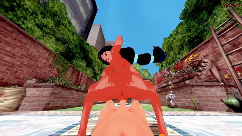 Hentai Smash: Принцесса Jasmine глотает твою сперму и трахается из твоего видео от первого лица.
