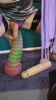 Johnthomastoys Xl Toys Deep Anal Insertions in Silver Dress Extreme Anal