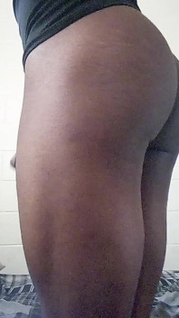 Faggy Sissy Boy Tranny Jacking Big Black Dick and Spreading Ass Cheeks