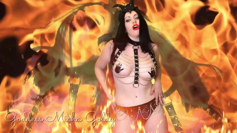 Goddess Misha Goldy: Get your last orgasm and off yourself for your demon!...
