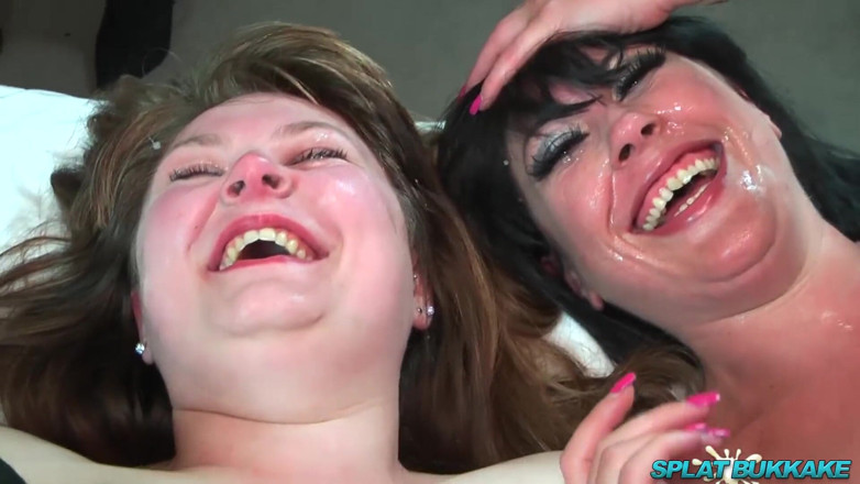 100% Amateur Gangbang and Bukkake from the UK!: Ragazze golose si fanno scopare e sborrare in gruppo