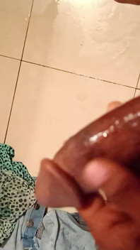 Hand Job. Bathroom