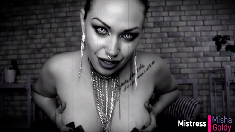 Goddess Misha Goldy: Demonic sensual tit worship JOI