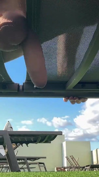 Rooftop Terrrace Tim Blesh Cumshot Under the Sunbed