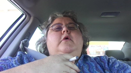 BBW nurse Vicki adventures with friends: Nurse Vicki SSBBW Smoking in the Car