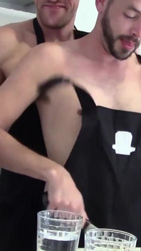 Naked Australian Gay Randy Offers His Huge Dick to Danny While Cooking