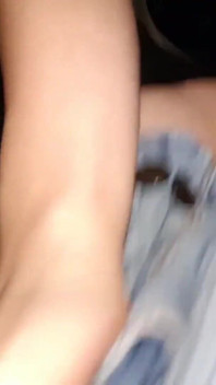 Cute Horny Teen Uses Her Dildo in an Uber Until She Squirts