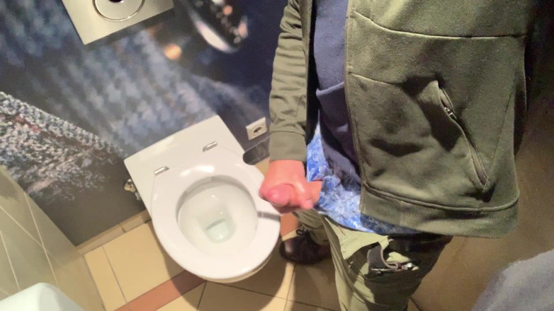 TJenner: Jerking my cock in the public restroom at the airport