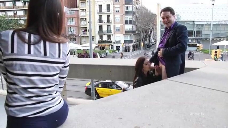 Andrea Dipre Channel: Young Rebecca Volpetti gives a public blowjob to Andrea Dipre