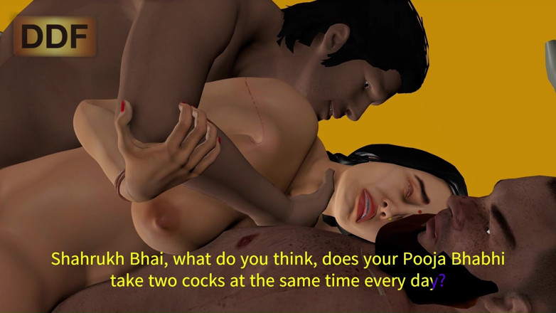 Dark desi fantasy: S5_ep06 Desi Baculatá Pooja Bhabhi a Její Tři Milenci