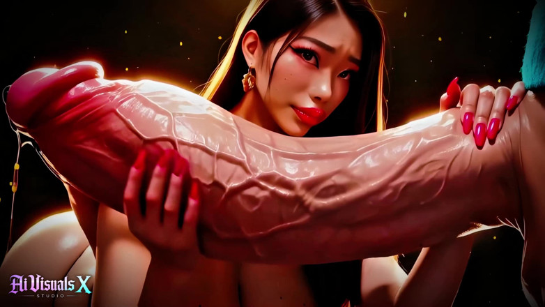 AI Visuals X: Asiatiska - tjocka koreaner - tuttknull &amp;avsugning interracial knull - animerad porr