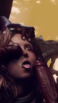 Elden Ring's Maiden Melina Gets Covered with Cum Her Face Gets Cockslapped by 3 Black Cocks Blacked