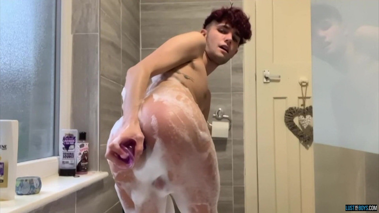 Lust for boys: A Dildo in His Soapy Hole