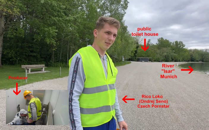 GAYheim: Rico Loko în toaletă în München Gayheim porno german gay