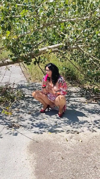 50 Plus Mature Beauty Masturbates Outdoor