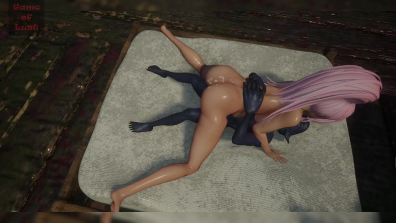 Game of Lust 3D: Gol Anime Pregnant Slave Gangbanged by Goblins in Bed