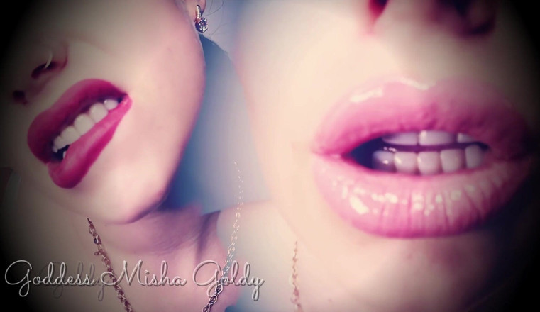 Goddess Misha Goldy: Become mesmerized by my lips! My lipstick covered lips are...