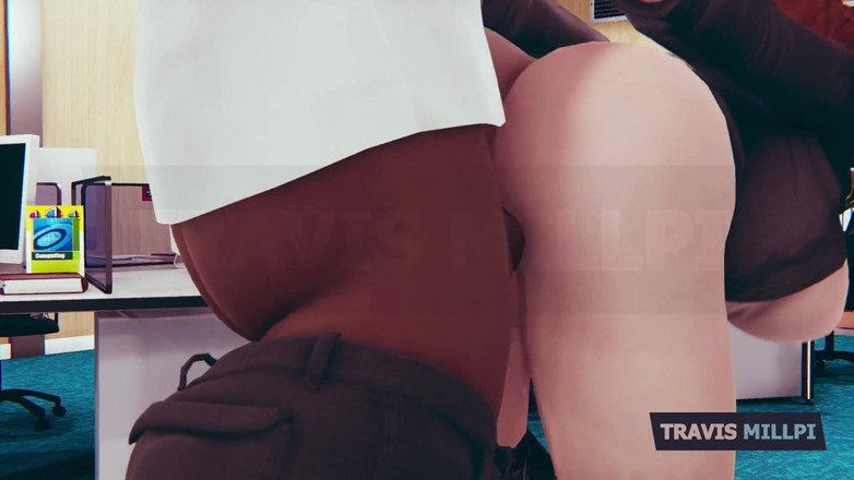 TravisMillpi: 胸の赤毛の秘書とのオフィス誘惑 勤務時間外の罰