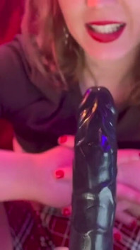 JOI with a Big Black Dildo