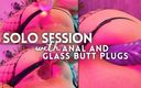 Slave Claire Bear: Sessão solo: treinamento anal com plugs de bunda de vidro