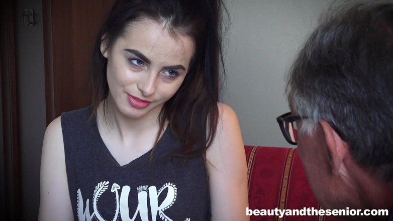 Granddadz: Vera, a skinny teen brunette likes to ride an old...