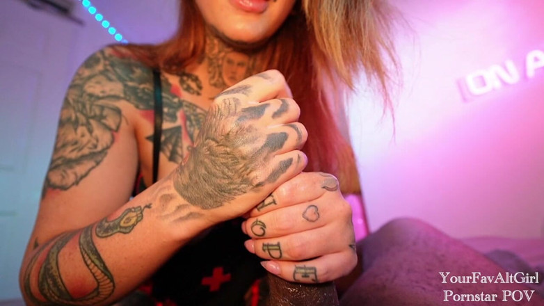 Yourfavecumslut: 흑인 대물 자지 따먹기 JOI 핸잡