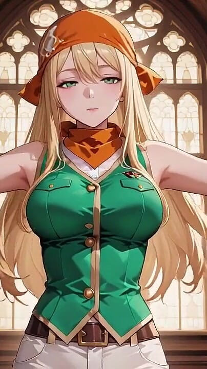 Tay Swift X: Blondă Pirat Căpitan! Uniformă verde și frânghii dure pe o punte însorită....