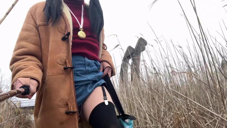 megu2002: Treinamento Independente NO80 Encolhido e Caminhada de Exposição Anal na...