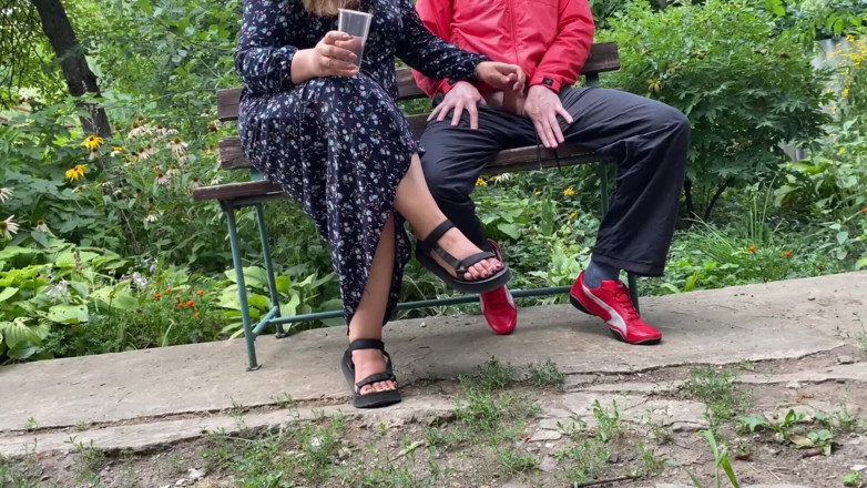 OurFetishLife: Mature Stepmom Milks My Dick Outdoors in the Park