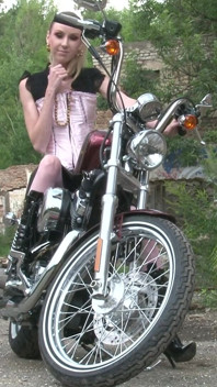 Teef op de fiets