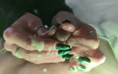 POV Handjob with Good Sound and Happy End