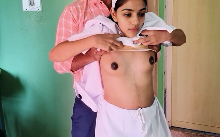 Hotdostt: Hot Indian Girl in Uniform Enjoys Her Boobs Sucking with...