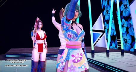 3D-Hentai Games: Лалал гарячий танець DOA Mai Shiranui Марі Роуз Місакі Тамакі
