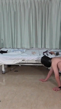 Female Doctor Enjoys Playing Pet Play with Patient Under the Guise of Treatment, and Facesitting Him as a Human Chair