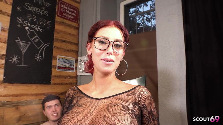 Scout69: No Condom Anal Sex at Gangbang with German Redhead Glasses...
